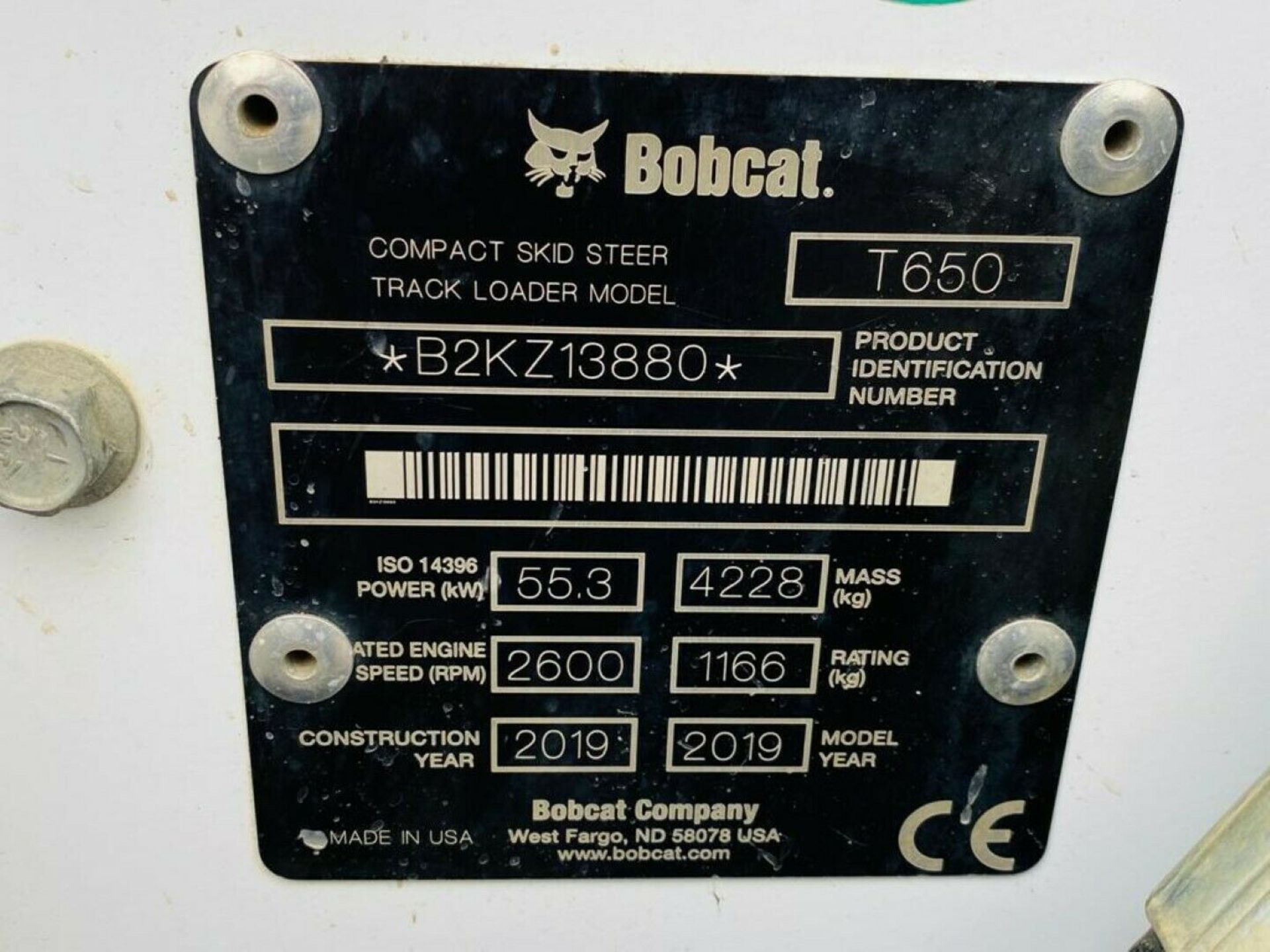 Bobcat T650 Skidsteer 2019 - Image 12 of 12