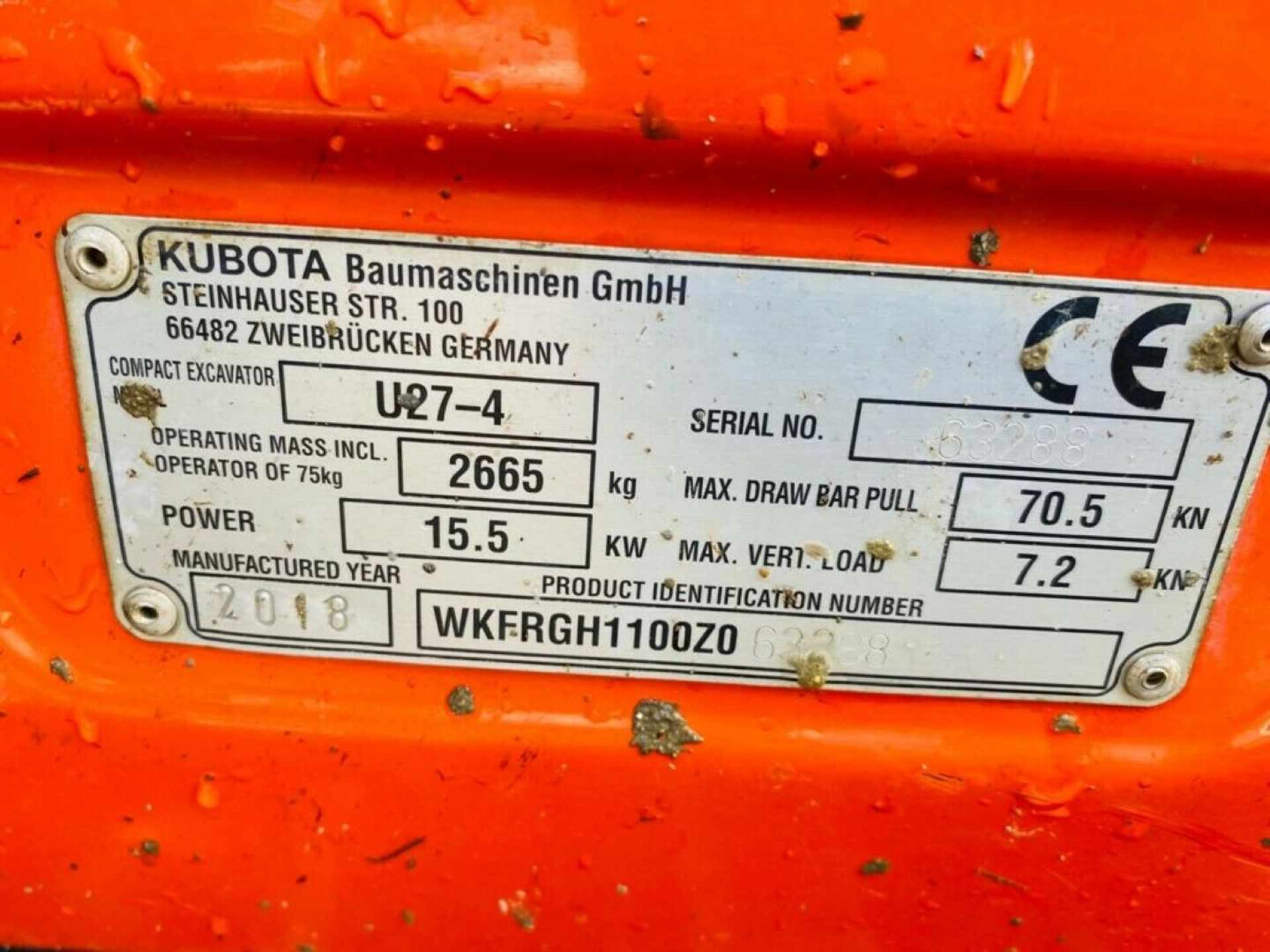 Kubota U27-4 Excavator Digger 2018 - Image 12 of 12