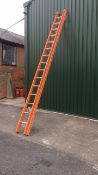 Clow fibreglass heavy duty ladder 2 x 4.7m