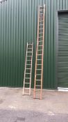Wooden ladders 3m & 5.2m