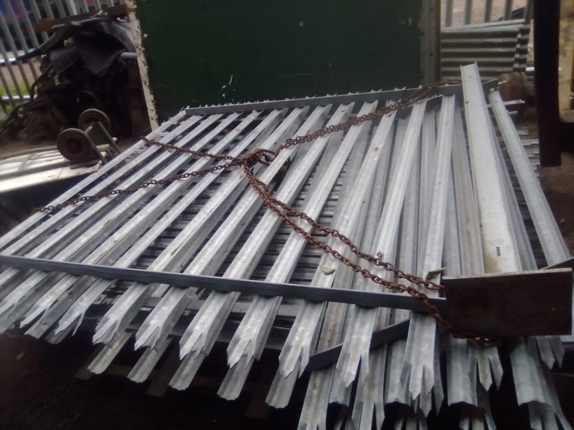 Galvanised Fence Panels x 10 - Image 5 of 15