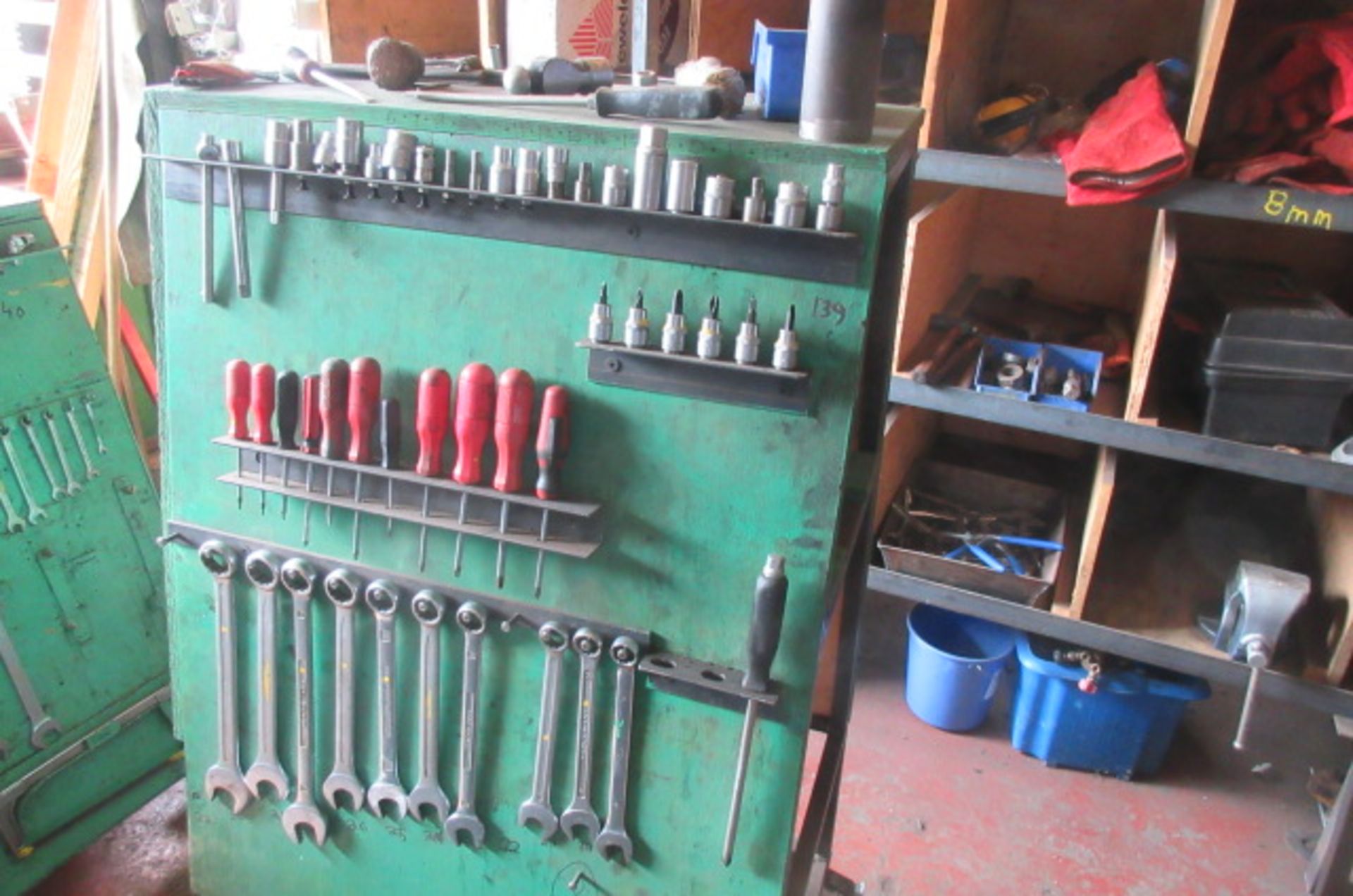 Tool Rack Including Contents - Image 2 of 3
