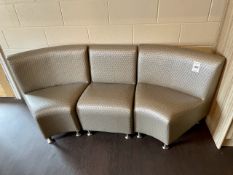 Patterned Leather Look 3 Piece Seating