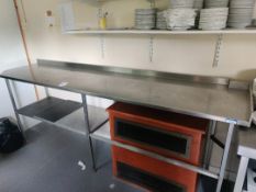 Stainless steel prep table