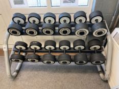 Technogym Dumbell Rack & Dumbells