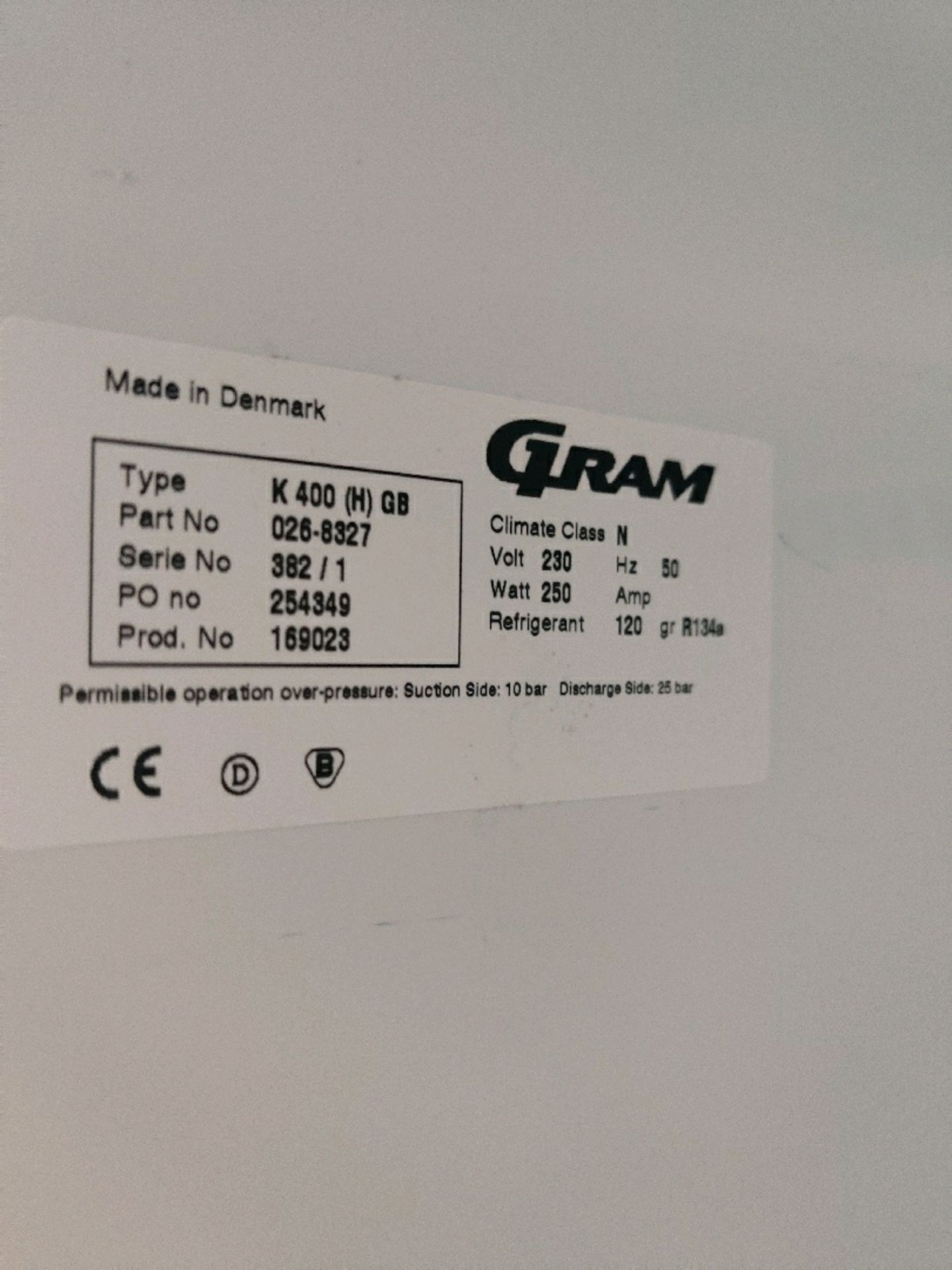 Gram K400 Fridge - Image 3 of 3