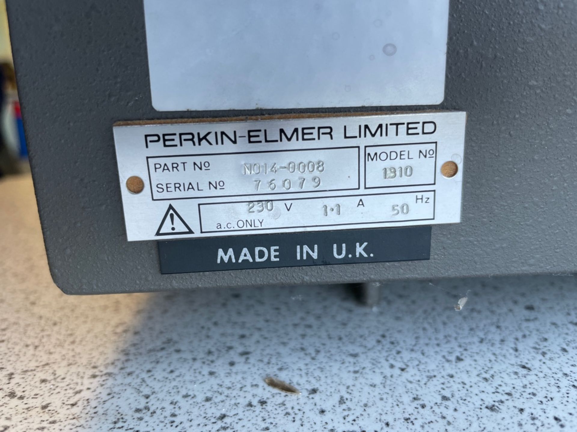 Perkin Elmer 1310 Infared Spectrphotometer - Image 4 of 4