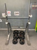 Weight Lifting Stand & Free Weights