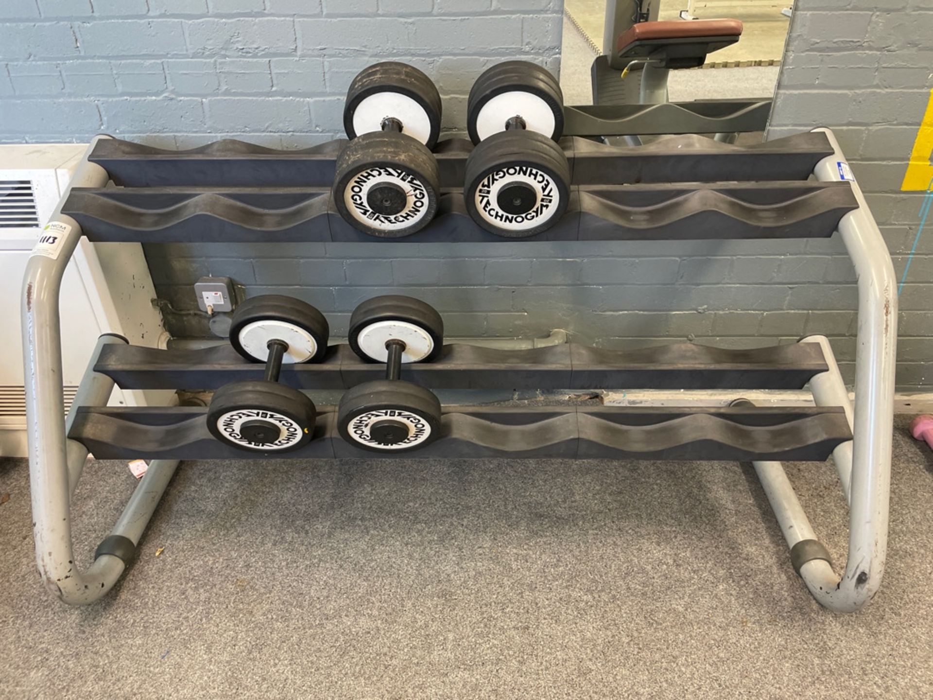 Technogym Dumbell Rack & Dumbells