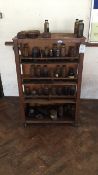 Vintage liquid bottle store cabinet