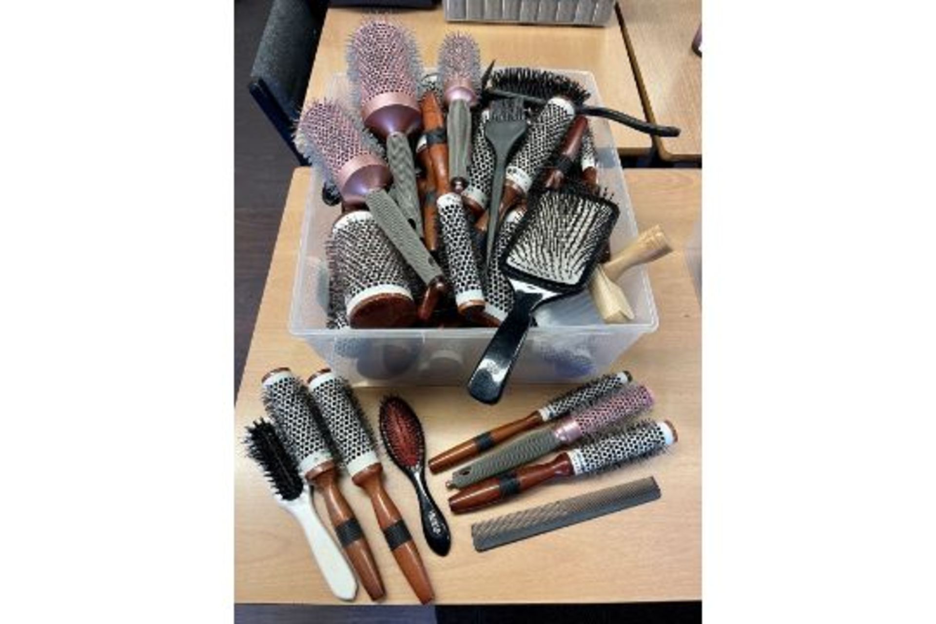 Various Hairdressing Brushes & Bags