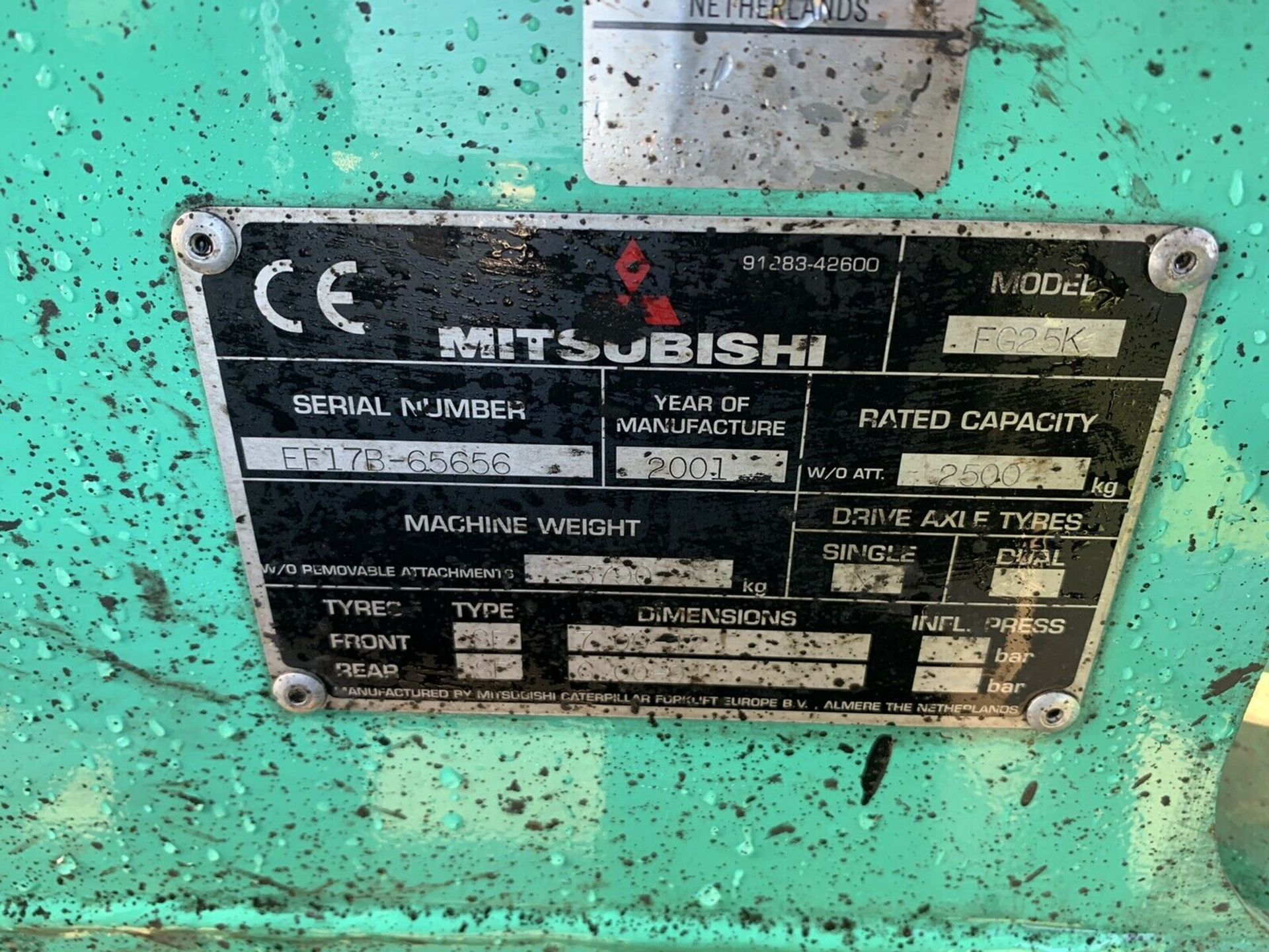 Mitsubishi 2 Tonne Gas forklift truck Low Hours - Image 6 of 7