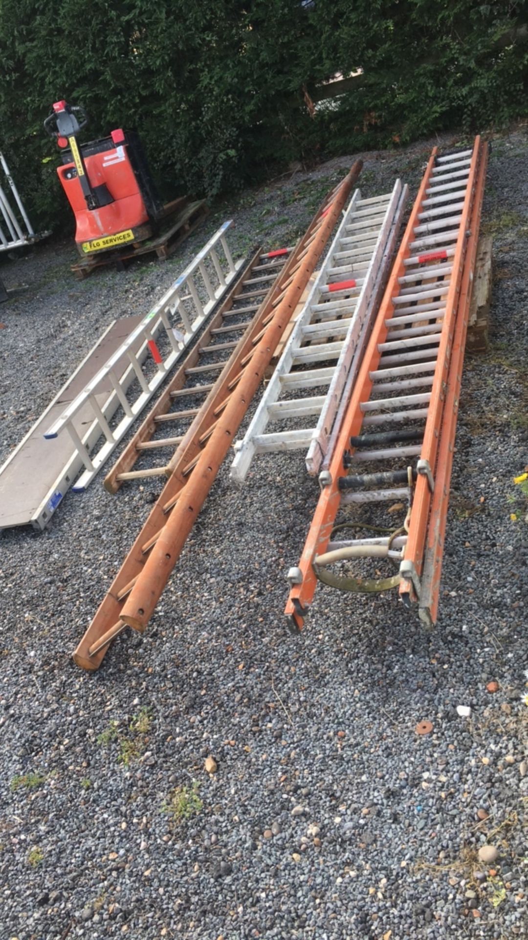 Ladders job lot, fibreglass pole ladder, wooden la