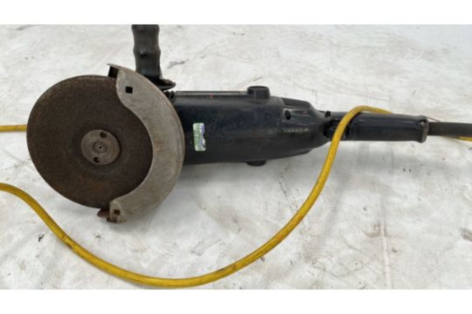 Black angle grinder