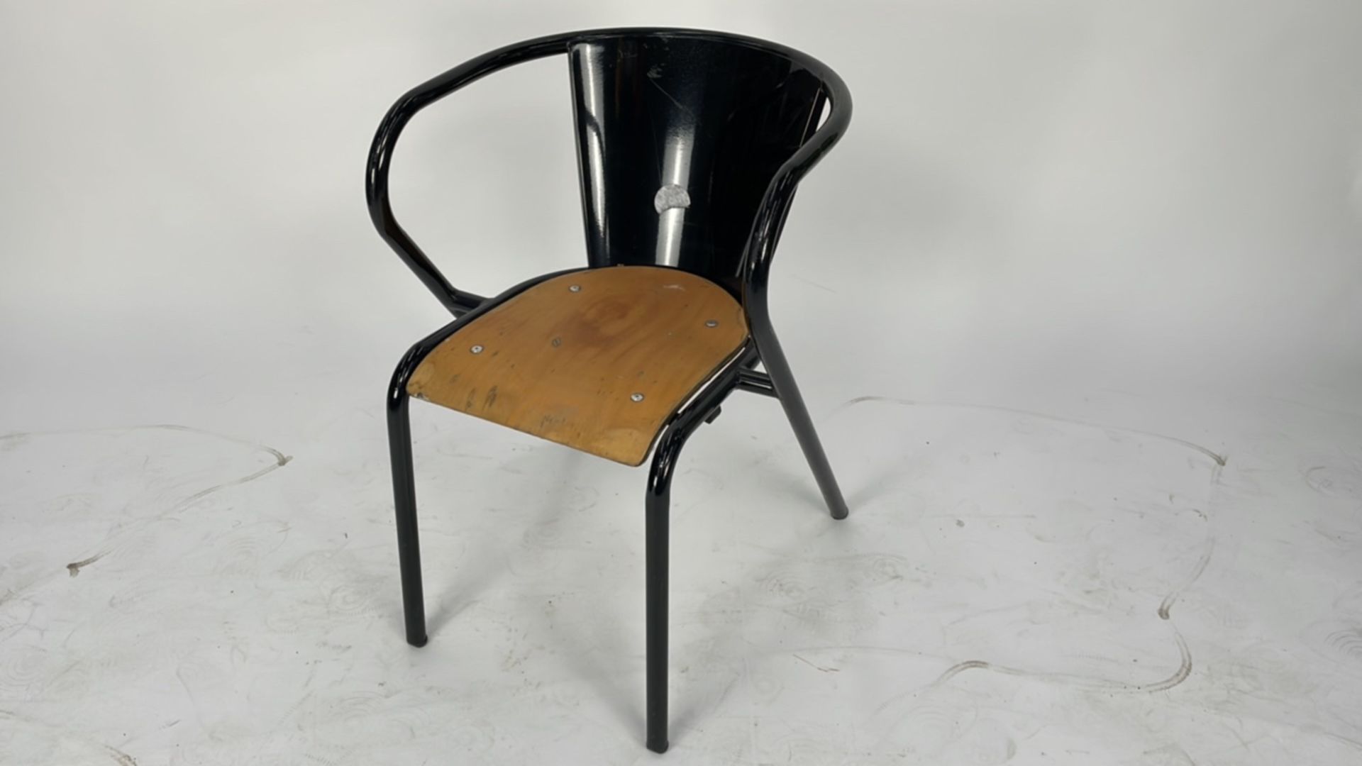 Matte black tub chair. - Image 2 of 2