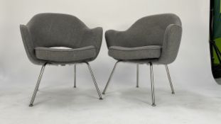 Grey chair.