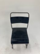 Black wooden chair metal frame