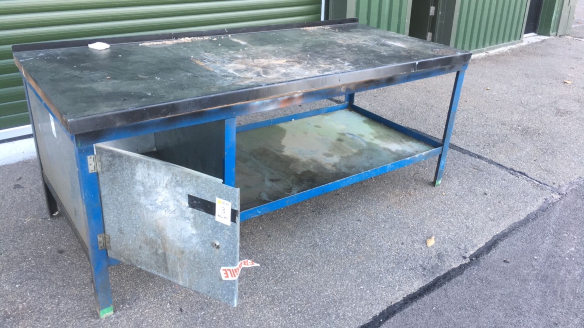 Bench Master Ltd Steel framed work bench with locker