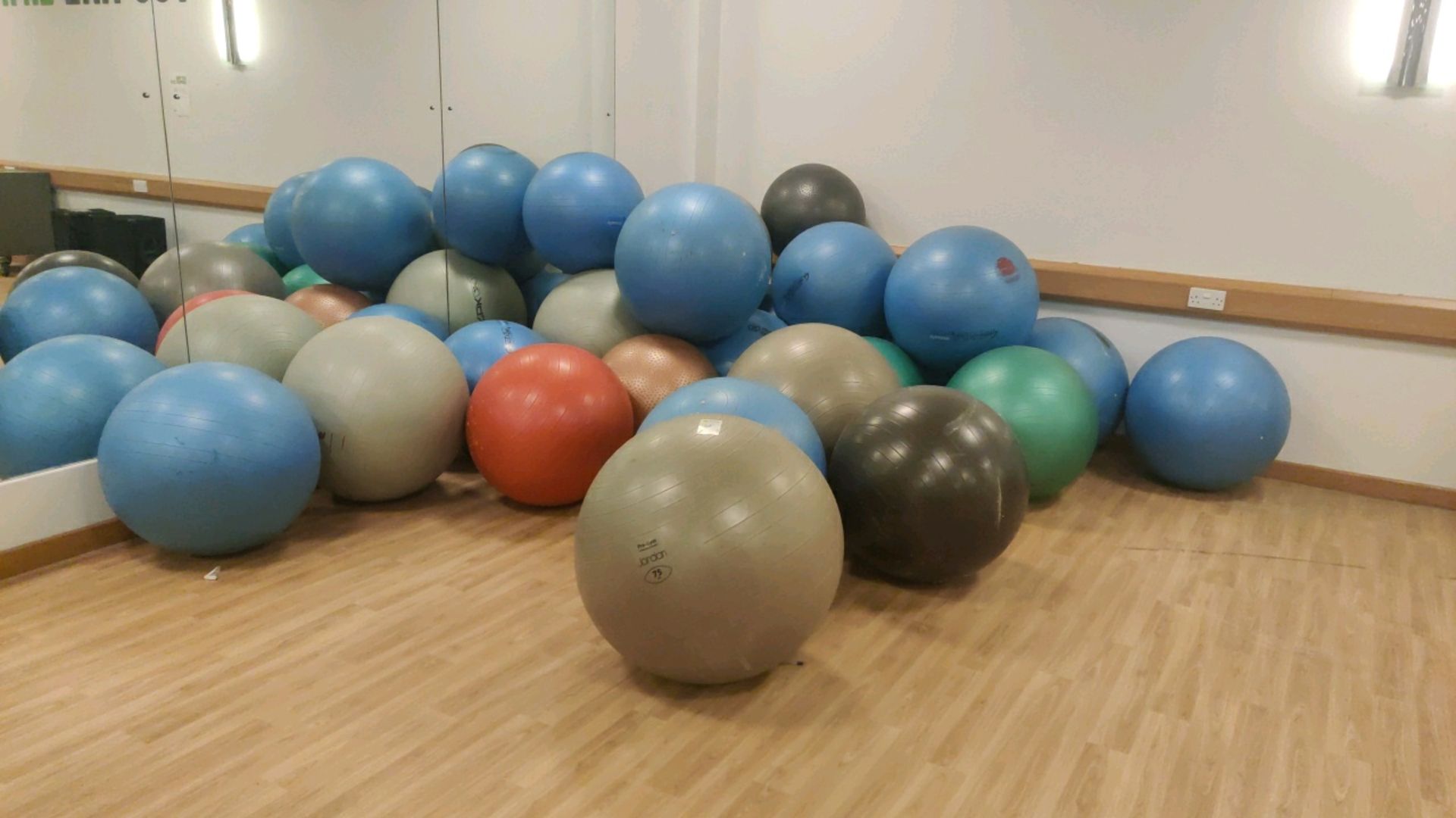 Selection of gym balls