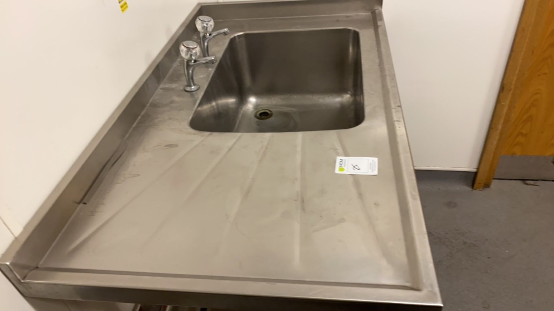 Stainless steel sink and storage area - Image 4 of 4