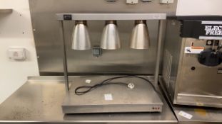 Food heating lamps and stand