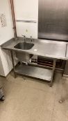 Stainless steel single kitchen sink