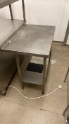 Stainless steel prep table