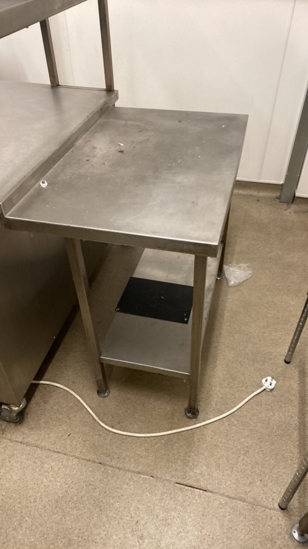 Stainless steel prep table