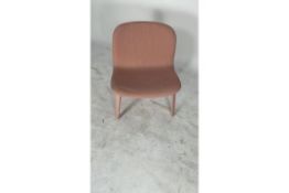 Painted Timber Legs Pink Fabric Chair