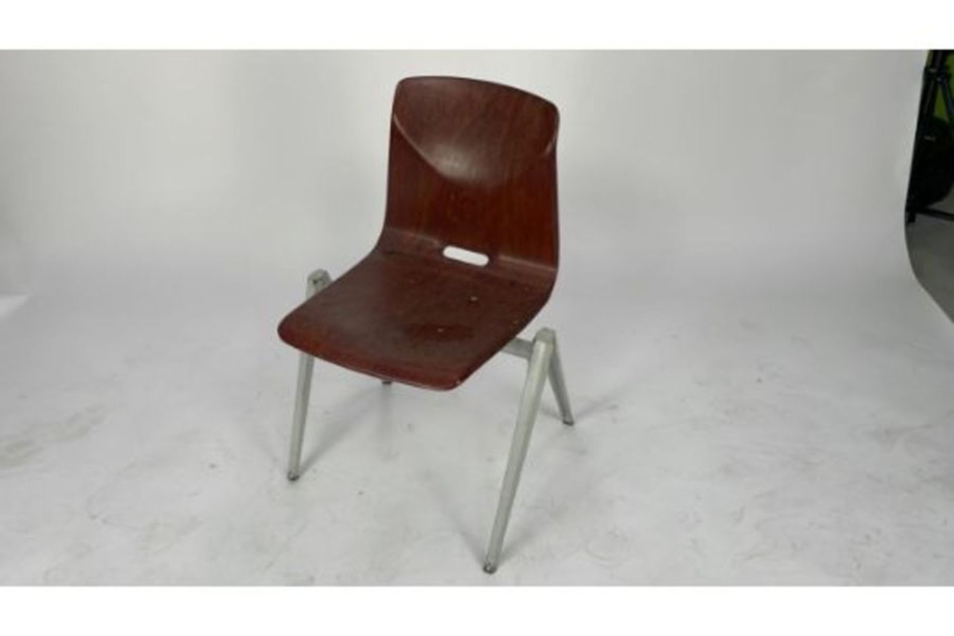 Thur Op Seat Stackable Chair In Mahogany Resin - Image 2 of 2