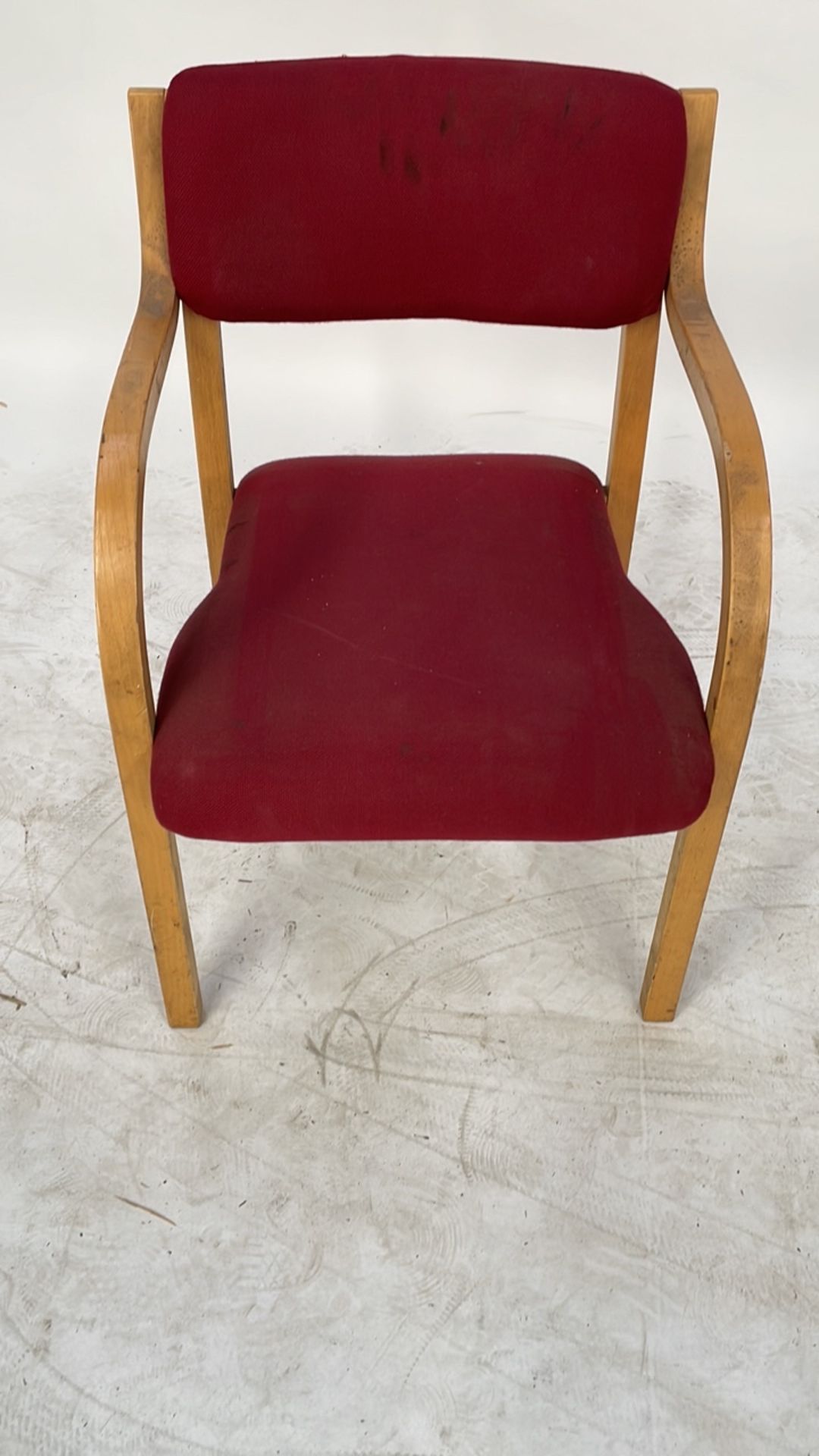 Red office style chairs