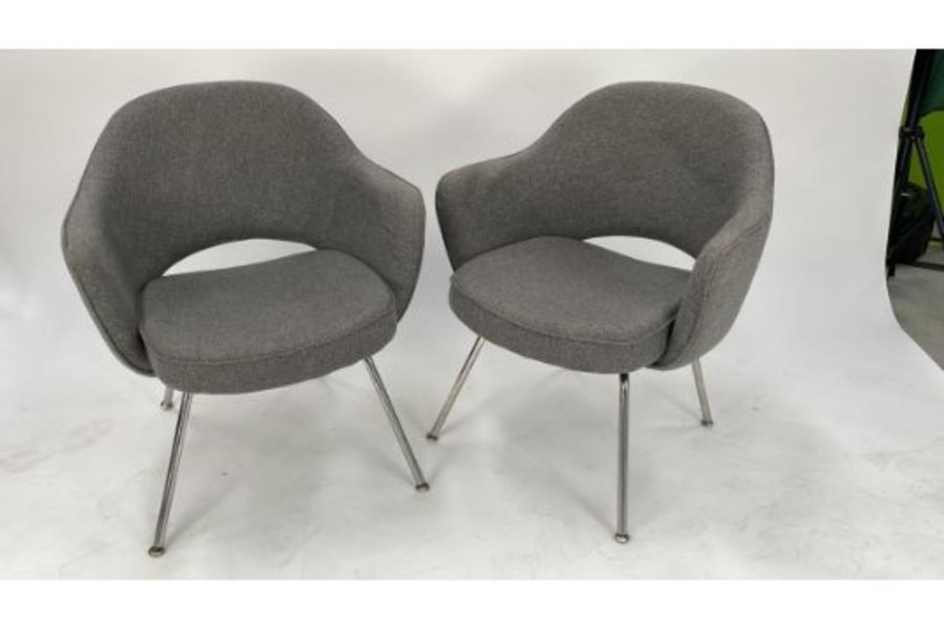 Grey Fabric Commercial Grade Chair x 2 - Image 2 of 2