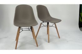 Mild Grey Dining Chairs x 2