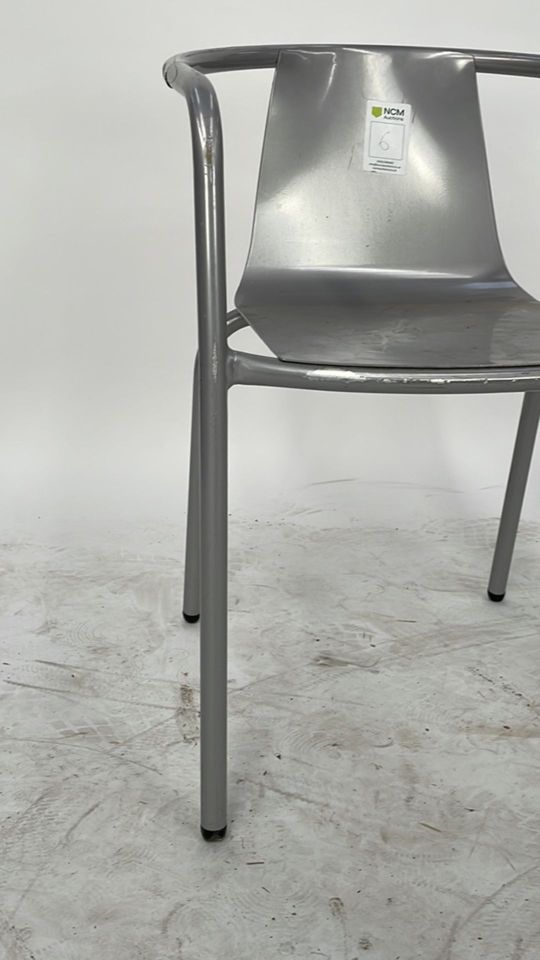 Silver Stacking Chairs X4 - Image 3 of 3