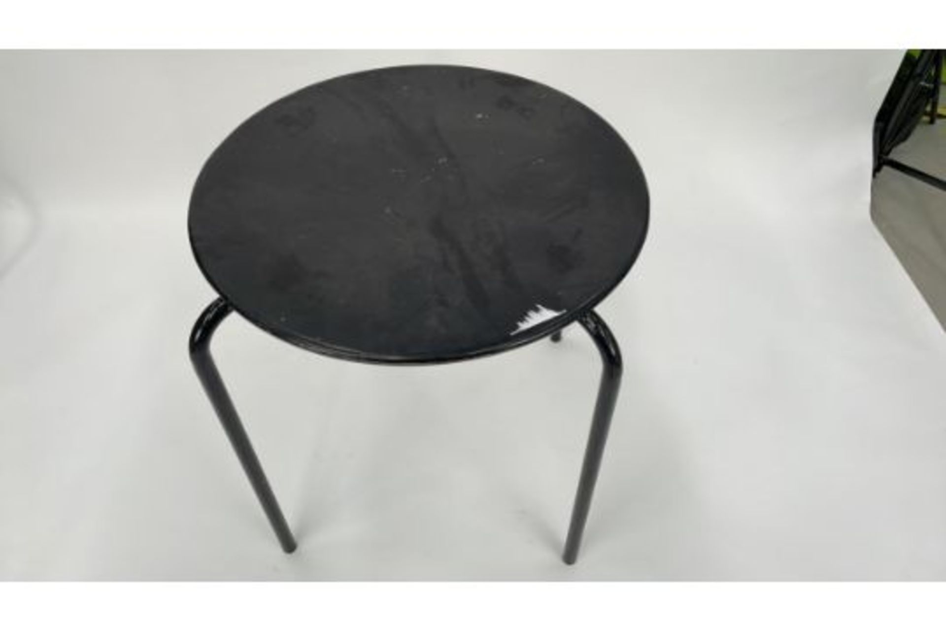 Black Round Tables Steel Frames - Image 2 of 3