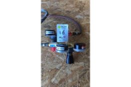Oxyacetylene gauges, 26ft hoses & cutting torch set (N1191464 & N1191465)