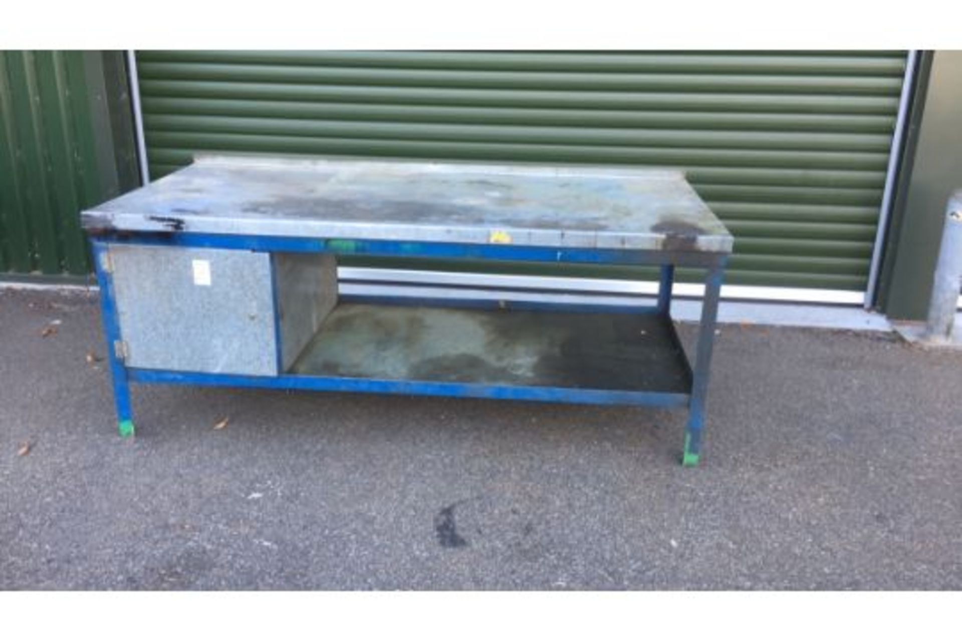 Benchmaster Steel framed work bench with locker - Image 2 of 2