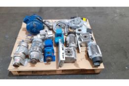 A quantity of electric motors and pumps various specifications