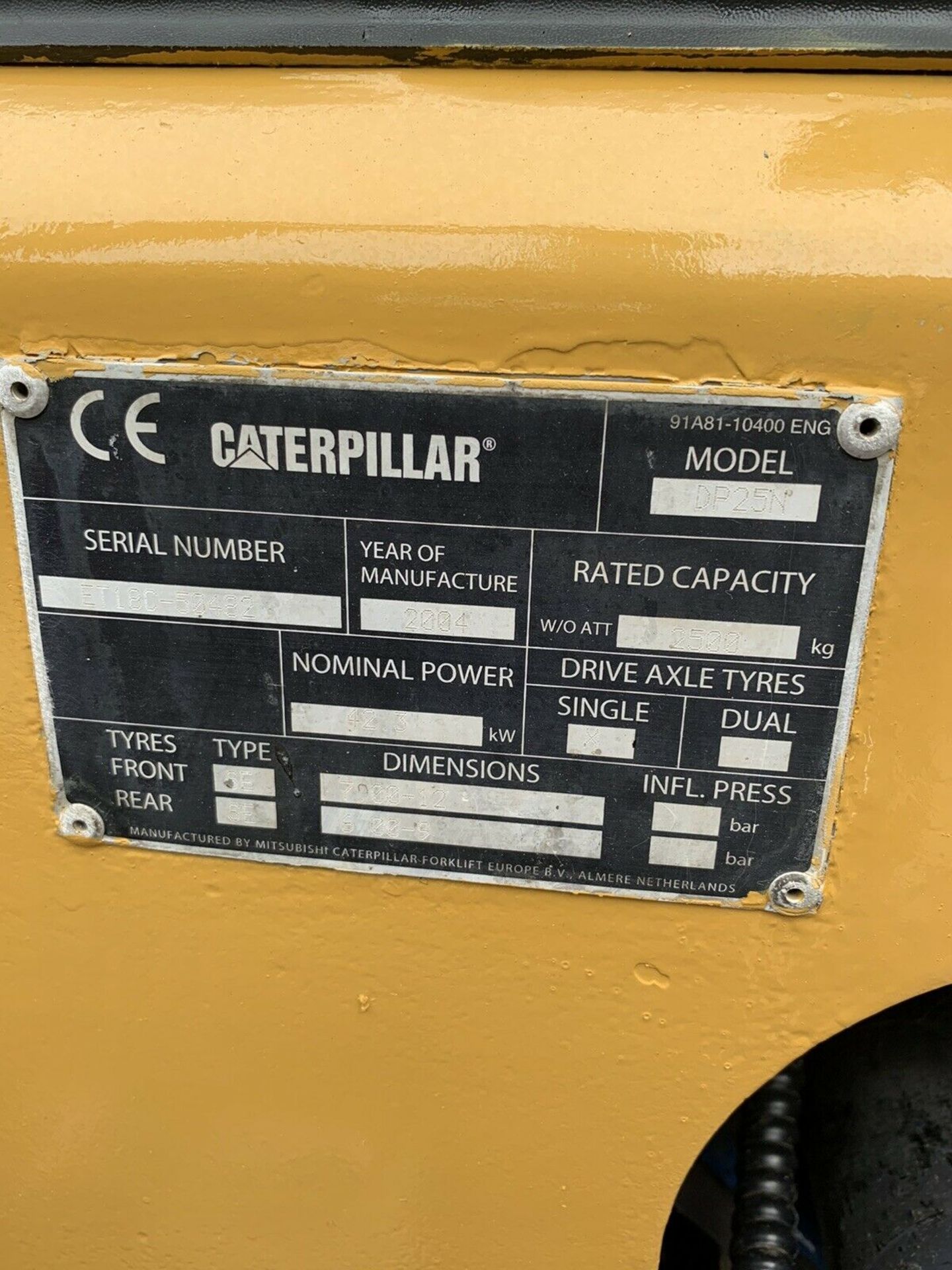 Caterpillar 2.5 Tonne Diesel Forklift - Image 3 of 6