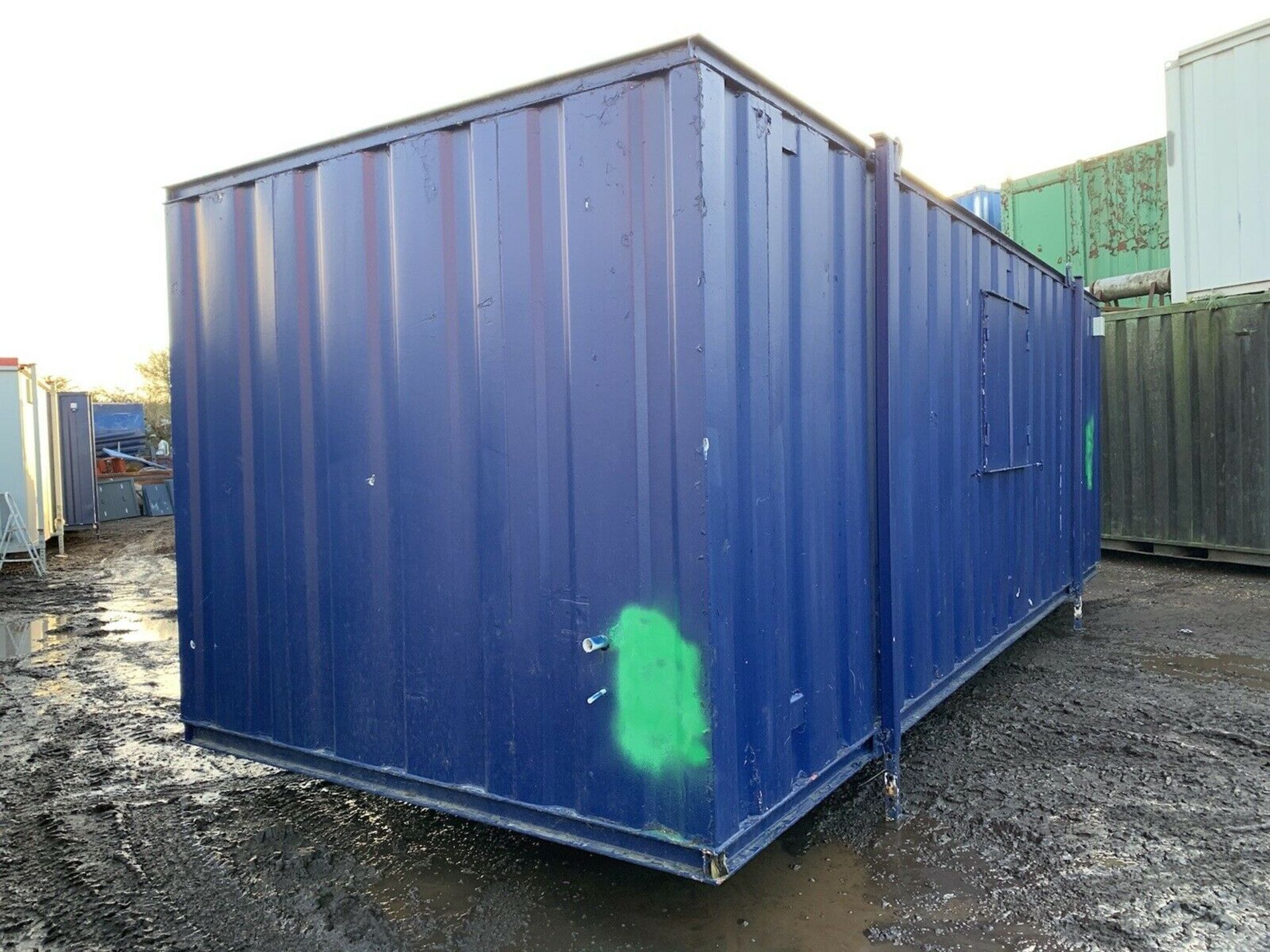 24ft Portable Office Site Cabin Canteen Anti Vandal Steel - Image 3 of 9