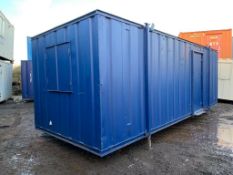 24ft Office Site Cabin Portable Building Canteen Dry Room Anti Vandal Steel
