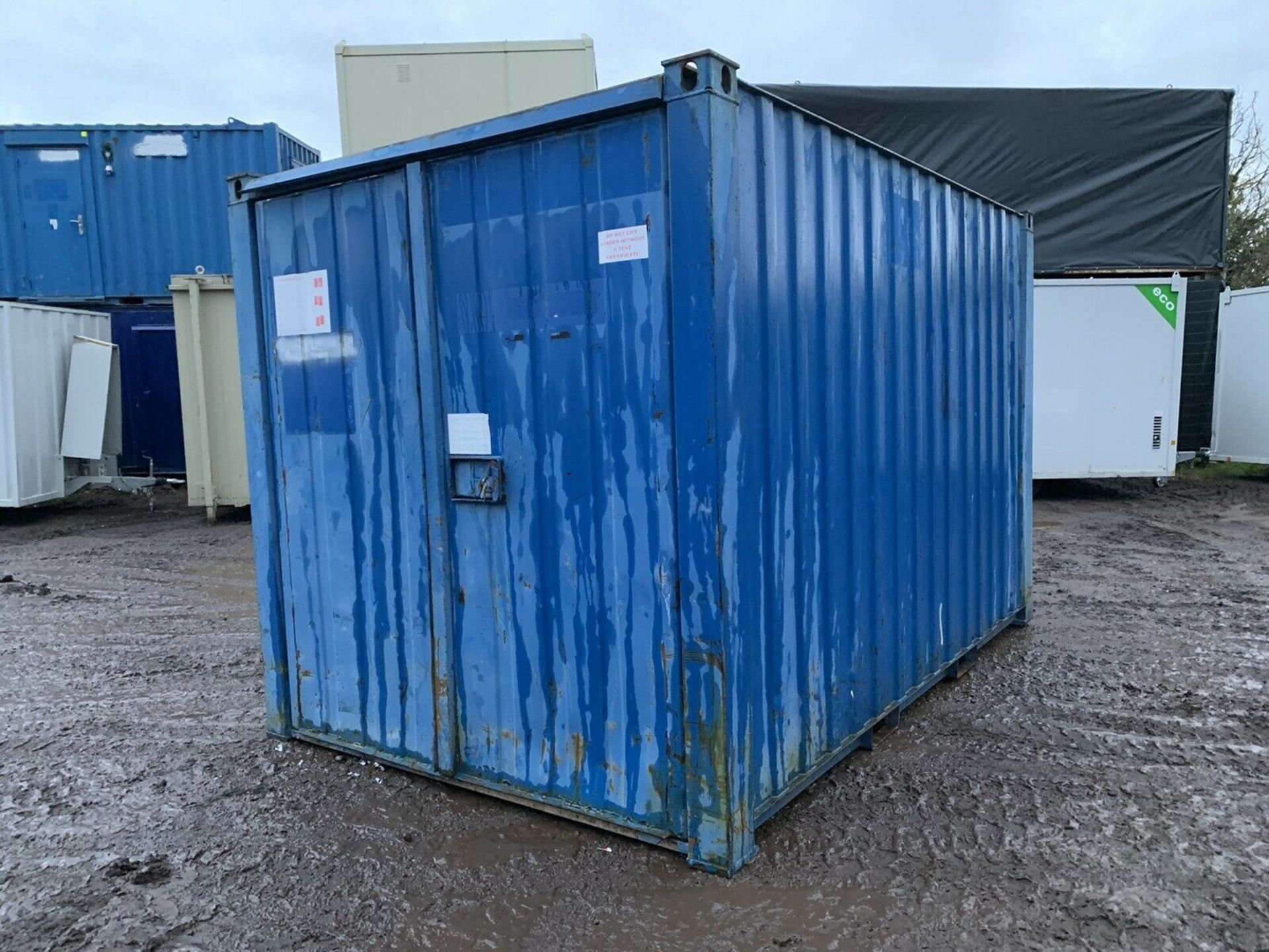 12ft Storage Container Portable Shipping Container Anti Vandal Steel - Bild 5 aus 8