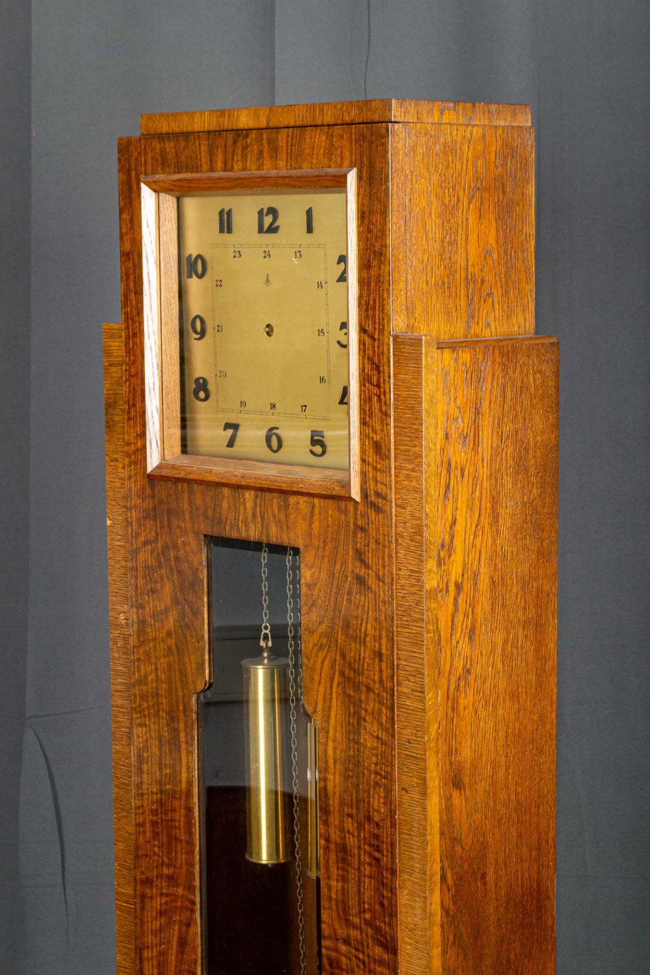 "GUSTAV BECKER" Bodenstanduhr, Art-Deco um 1925/30, mit Eiche- & Nussbaum furni - Bild 13 aus 13