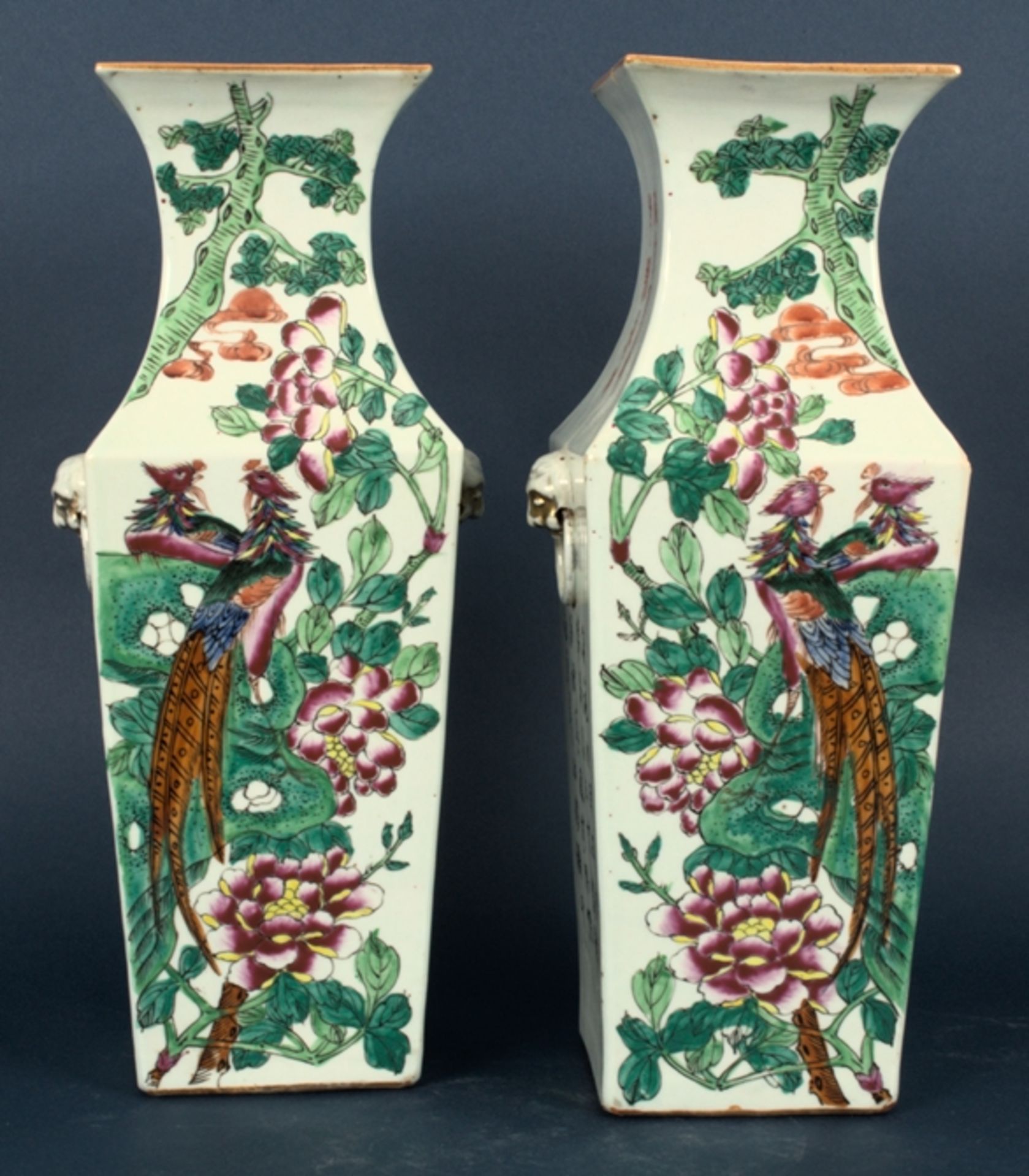 Paar antiker "Hochzeits"-Vasen, China Qing-Dynastie aus Regierungszeit des Kais - Image 9 of 34