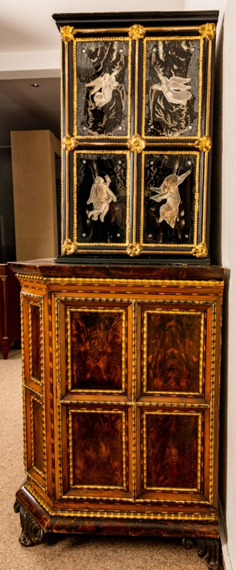 Antiker Kabinettschrank, italienisches Renaissance-Möbel des 17./18. Jhds., mit - Image 18 of 66