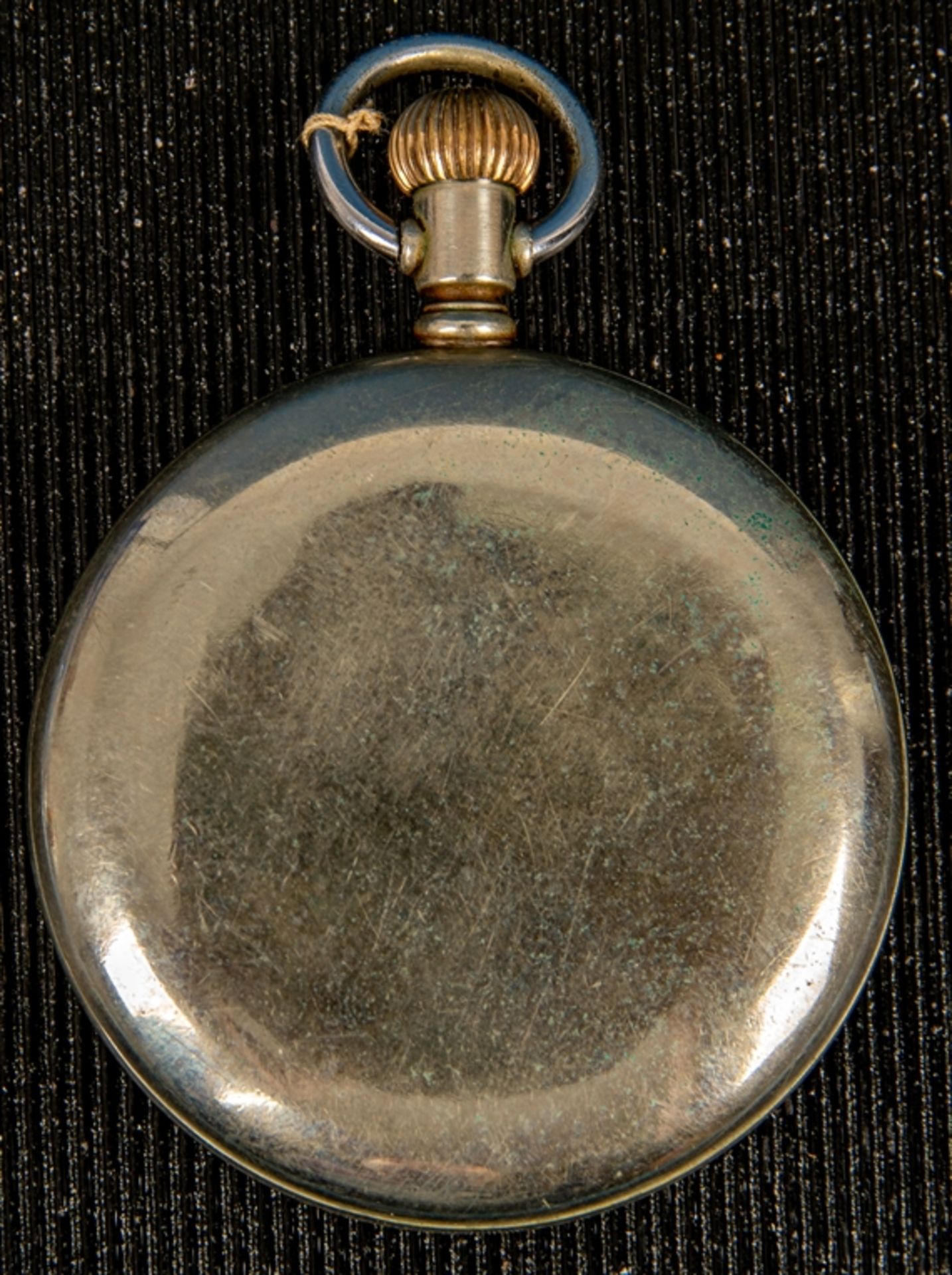 Offene britische Herrentaschenuhr, weißes Emaille- Ziffernblatt mit römischen Z - Bild 2 aus 3