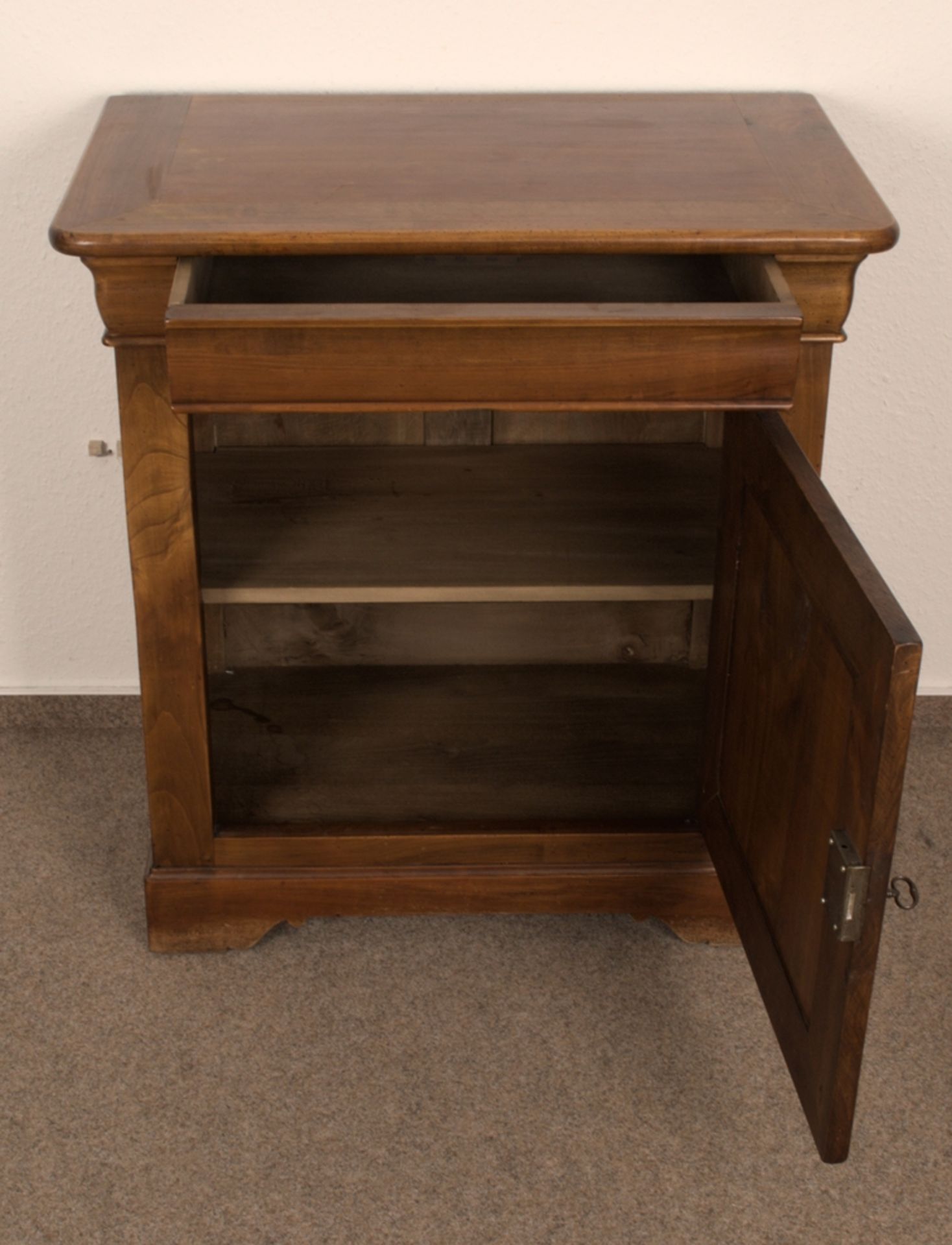 Eintüriges Kommodenschränkchen, sog. Halbschrank, Kirschbaum, Stil Biedermeier/ - Image 5 of 14