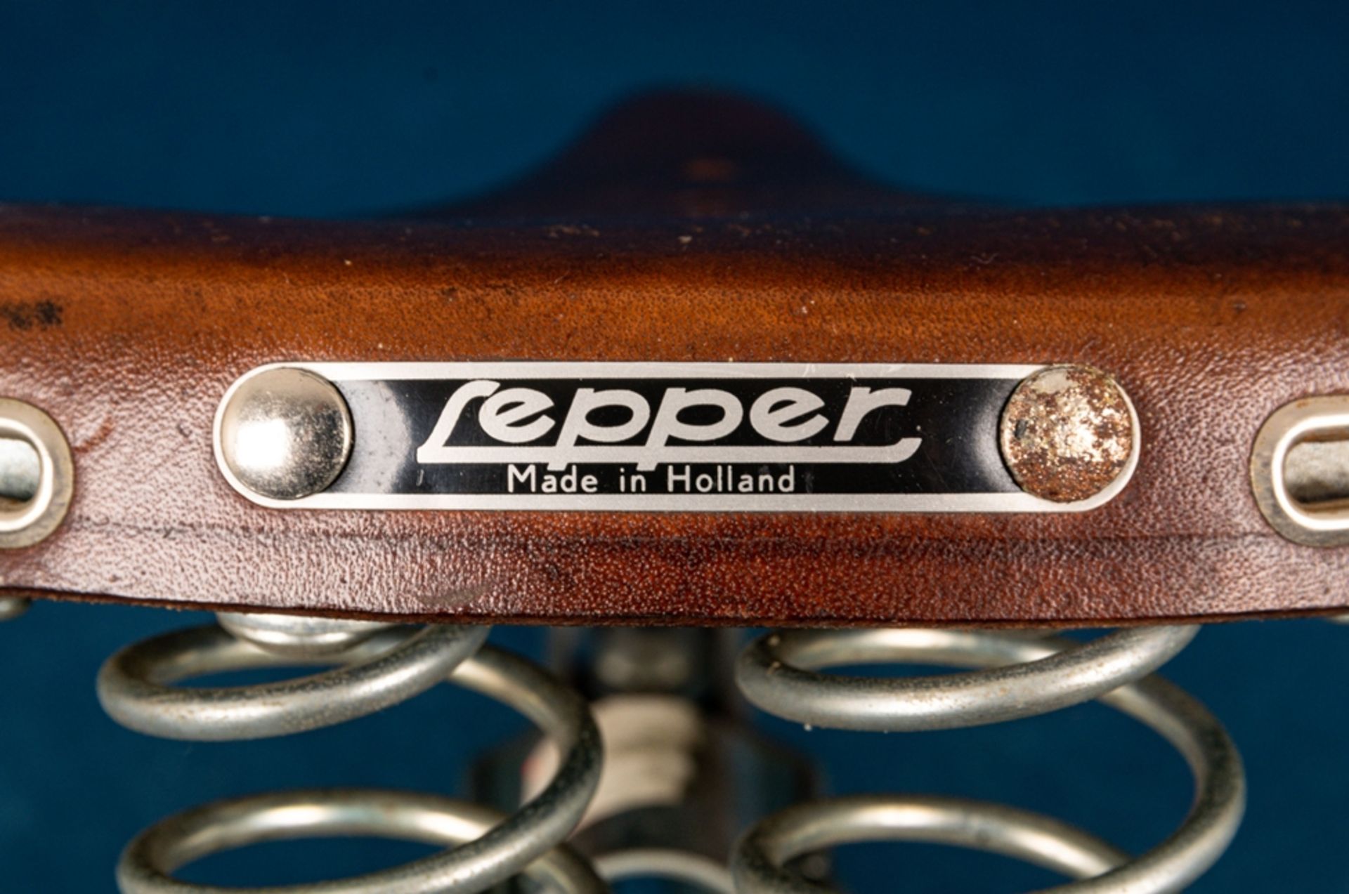 "Lepper" - Fahrradsattel, braunes Sattelleder, guter Erhalt, Länge ca. 25 cm. - Bild 7 aus 12
