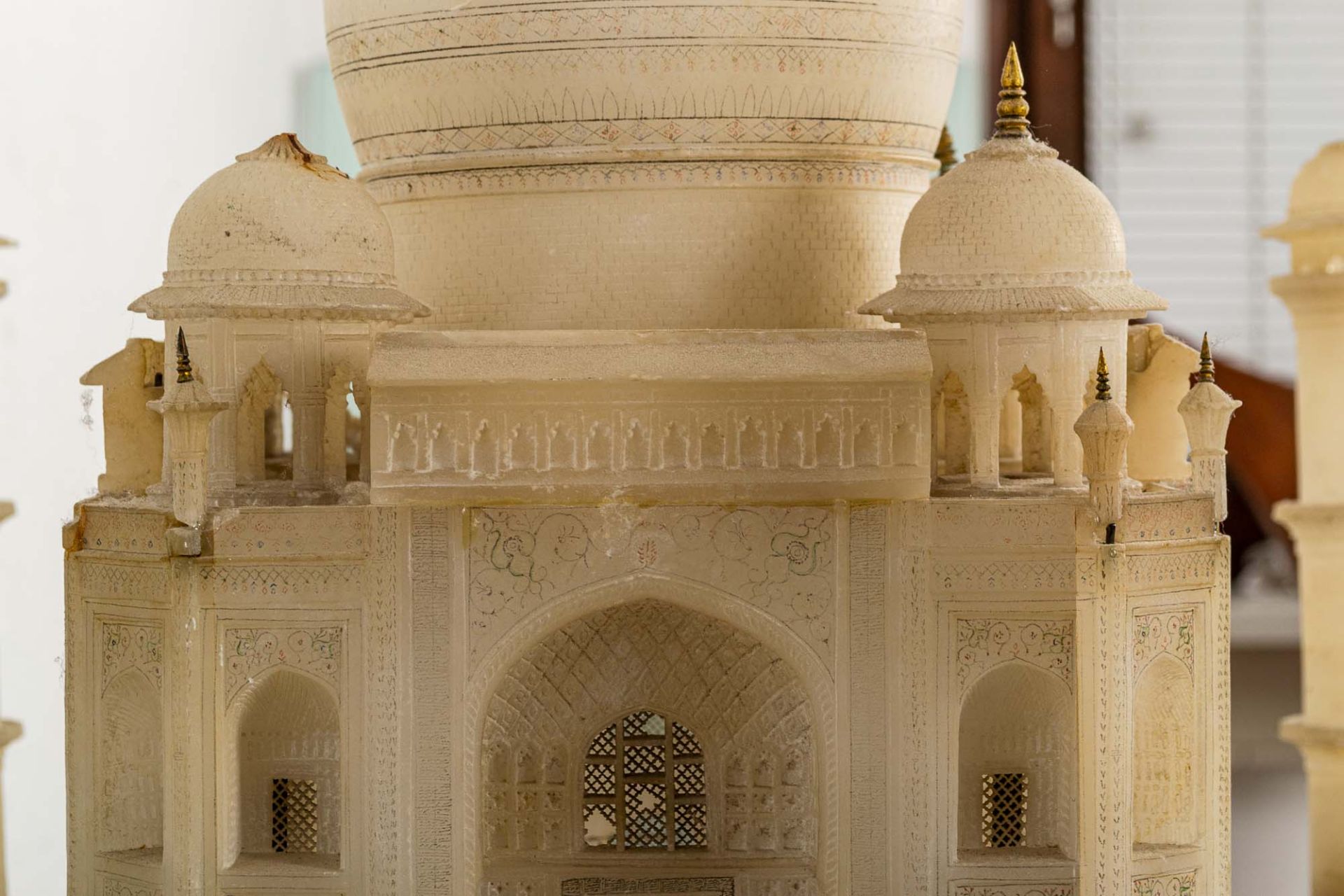 Seltenes Tischmodell des "TAJ MAHAL" (Tadsch Mahal), Agra/Indien um 1880/90, Al - Bild 14 aus 23