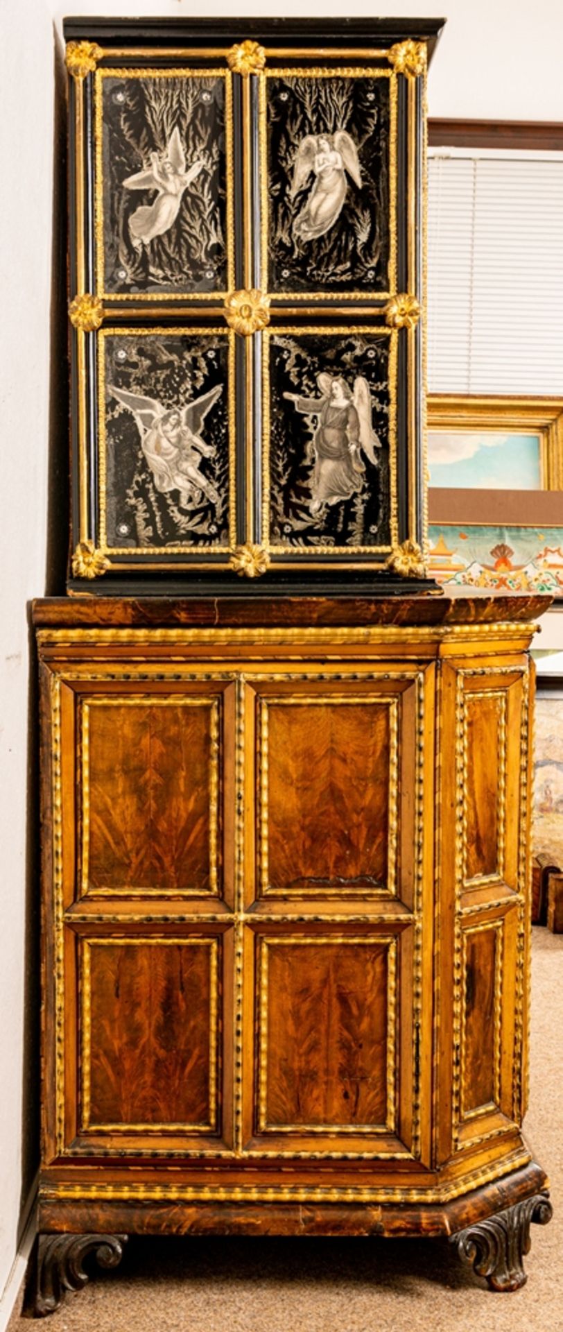 Antiker Kabinettschrank, italienisches Renaissance-Möbel des 17./18. Jhds., mit - Image 17 of 66